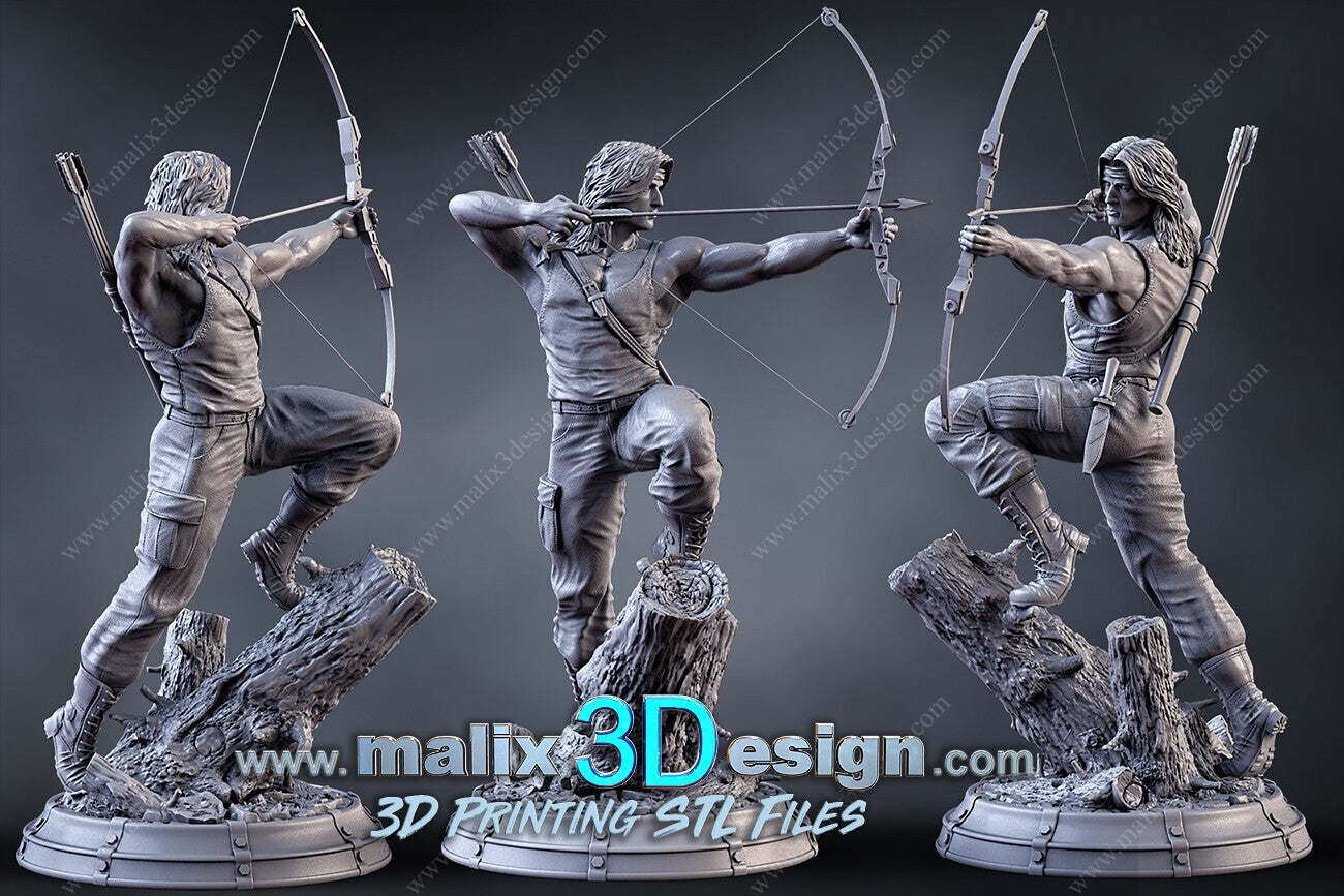 FIGURINE DE 24CM DE HAUT rambo figurine fan art