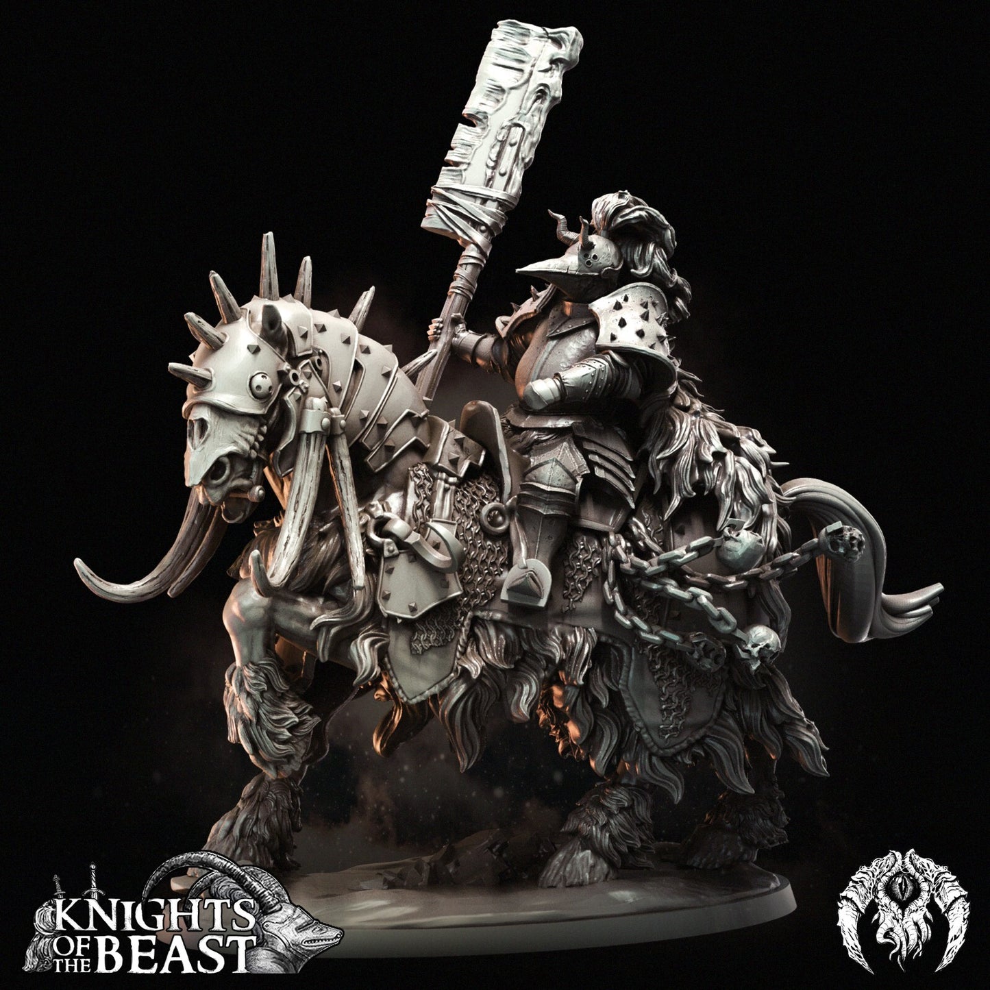 3 cavaliers du chaos sur monture