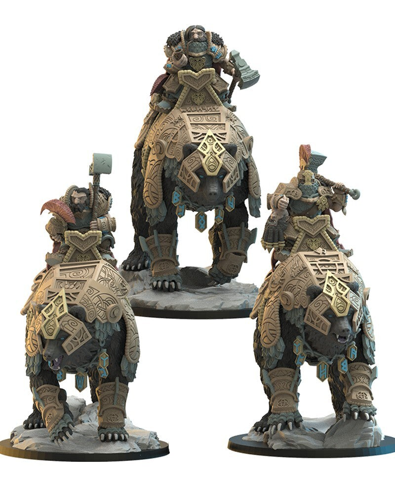 guerriers nain sur ours