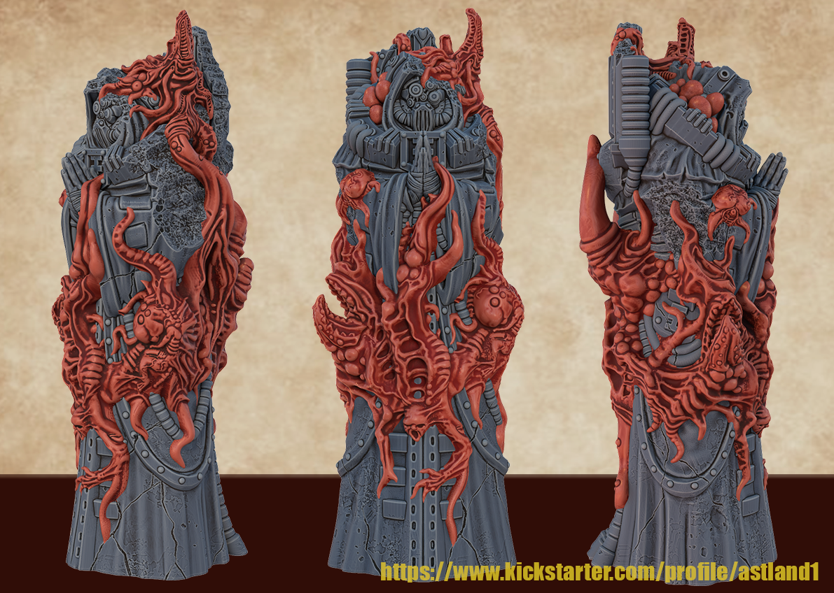 statue technomage hauteur 15 cm avec piedestal