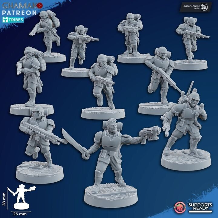 Freedom Guard Assault Team 10 poses