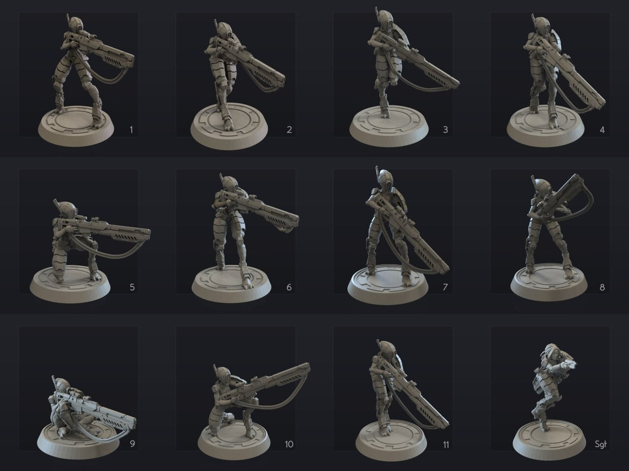 femme breacher tau 12 figurine