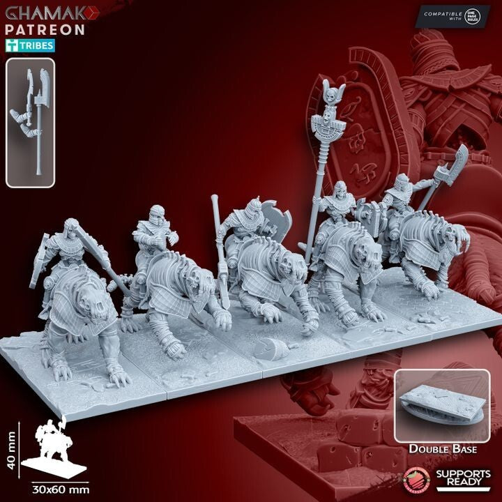 5x Sabretooth Riders avec les socles