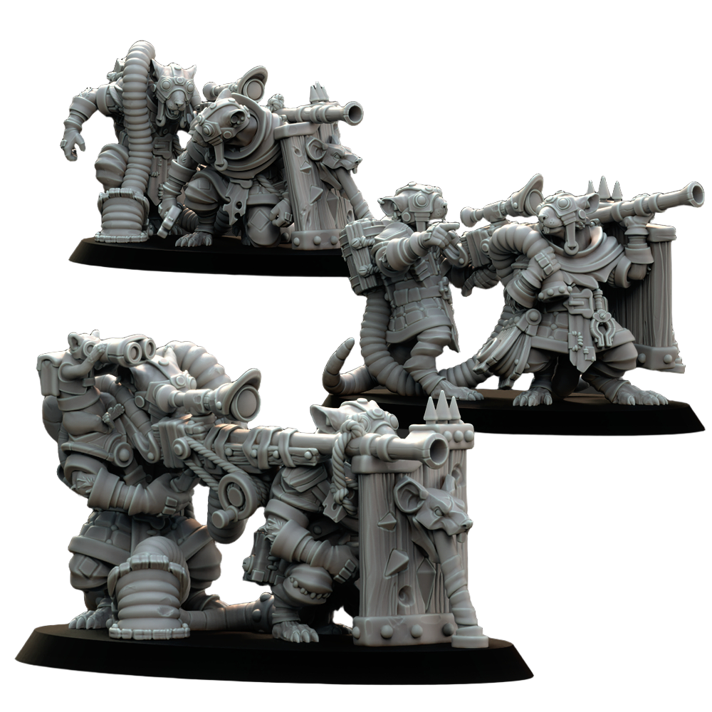 3 sniper rat compatible Jezzails à Malepierre skaven