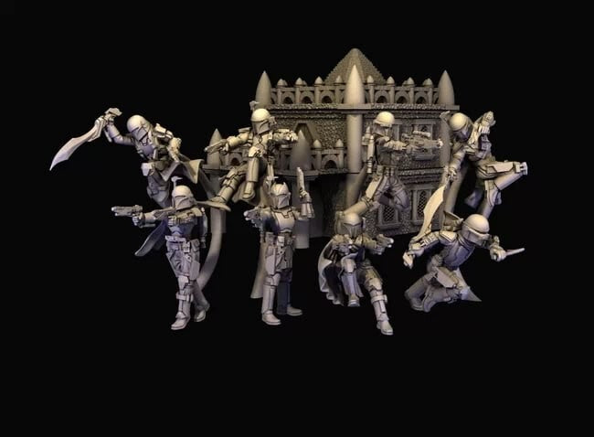 pack 8 figurines mandolorian compatible star wars legion