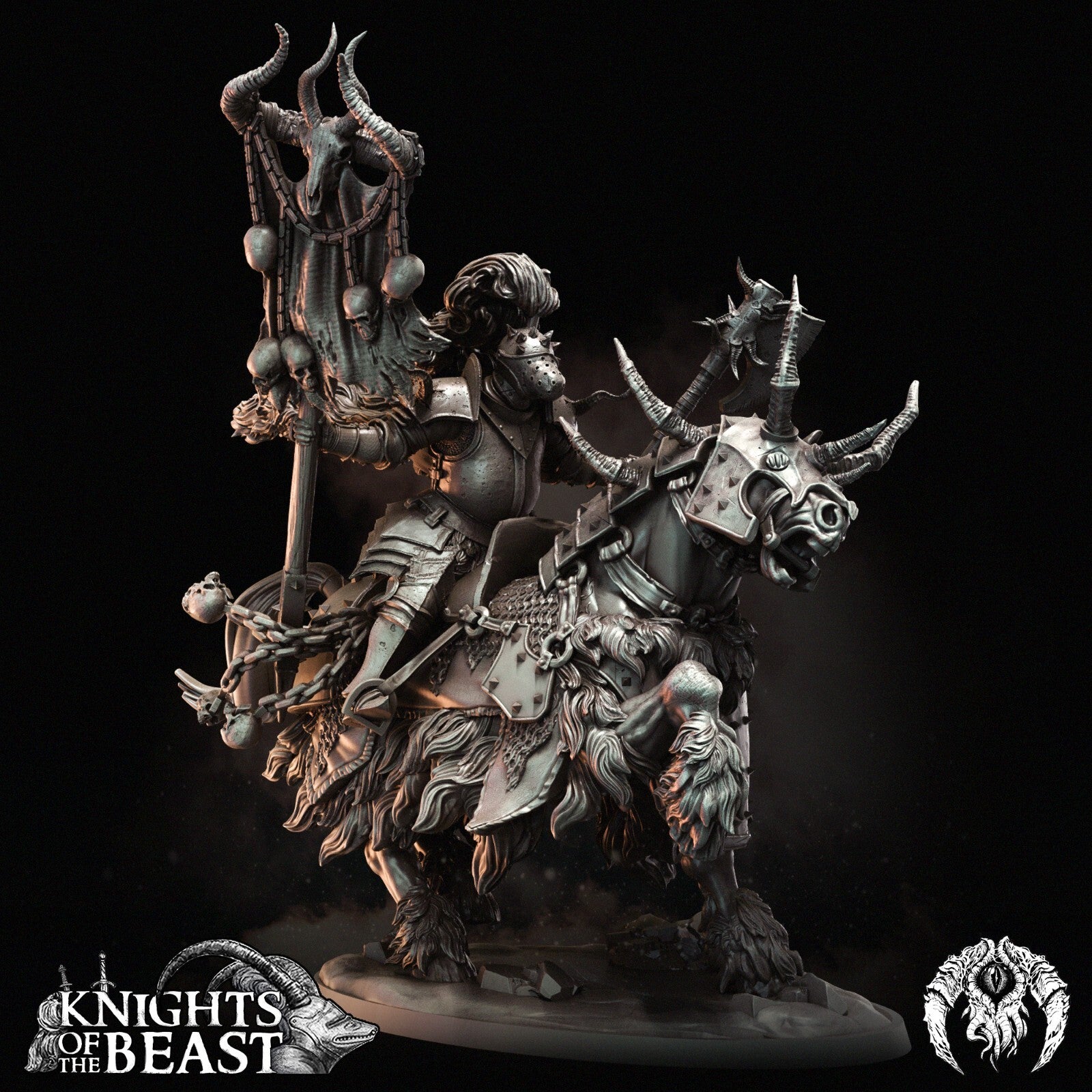 3 cavaliers  du chaos  sur monture