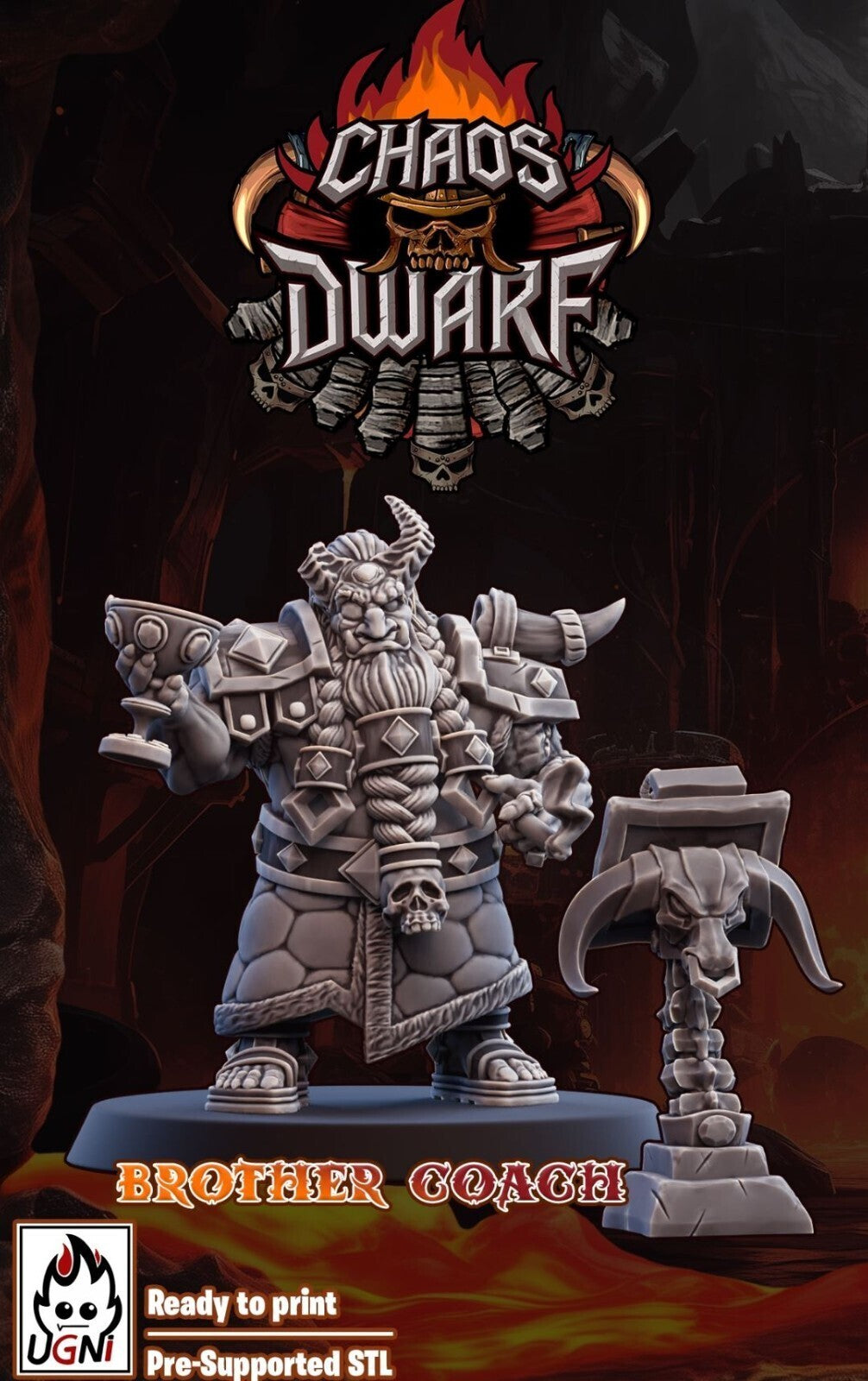 coach  nain du chaosTeam Fantasy Football   convient a bloodbowl 