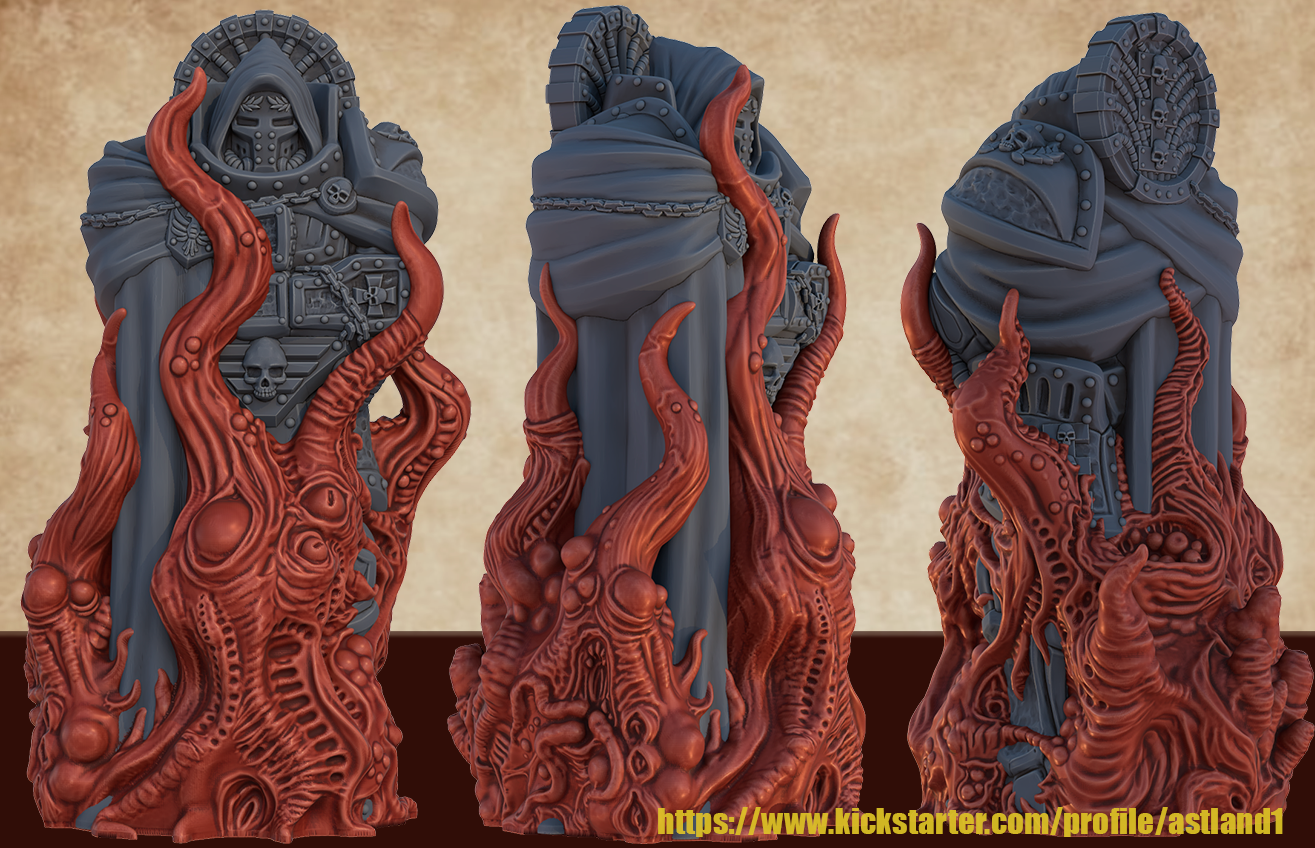 statue chevalier space marine hauteur 15 cm avec piedestal