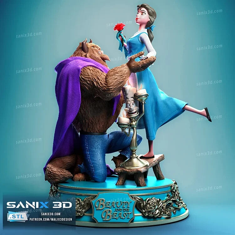 la belle et la bete  - 3D figurine fan art