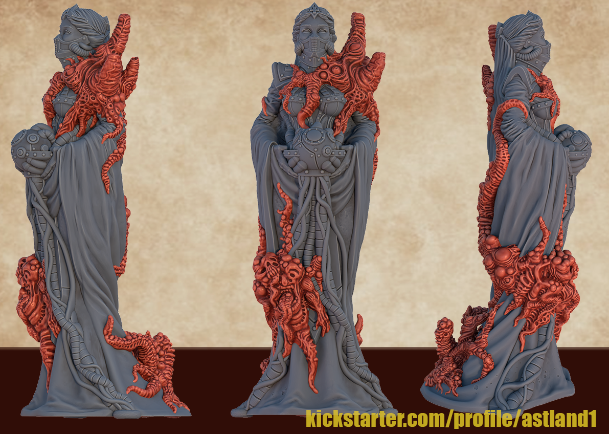 statue divine machine hauteur 15 cm avec piedestal