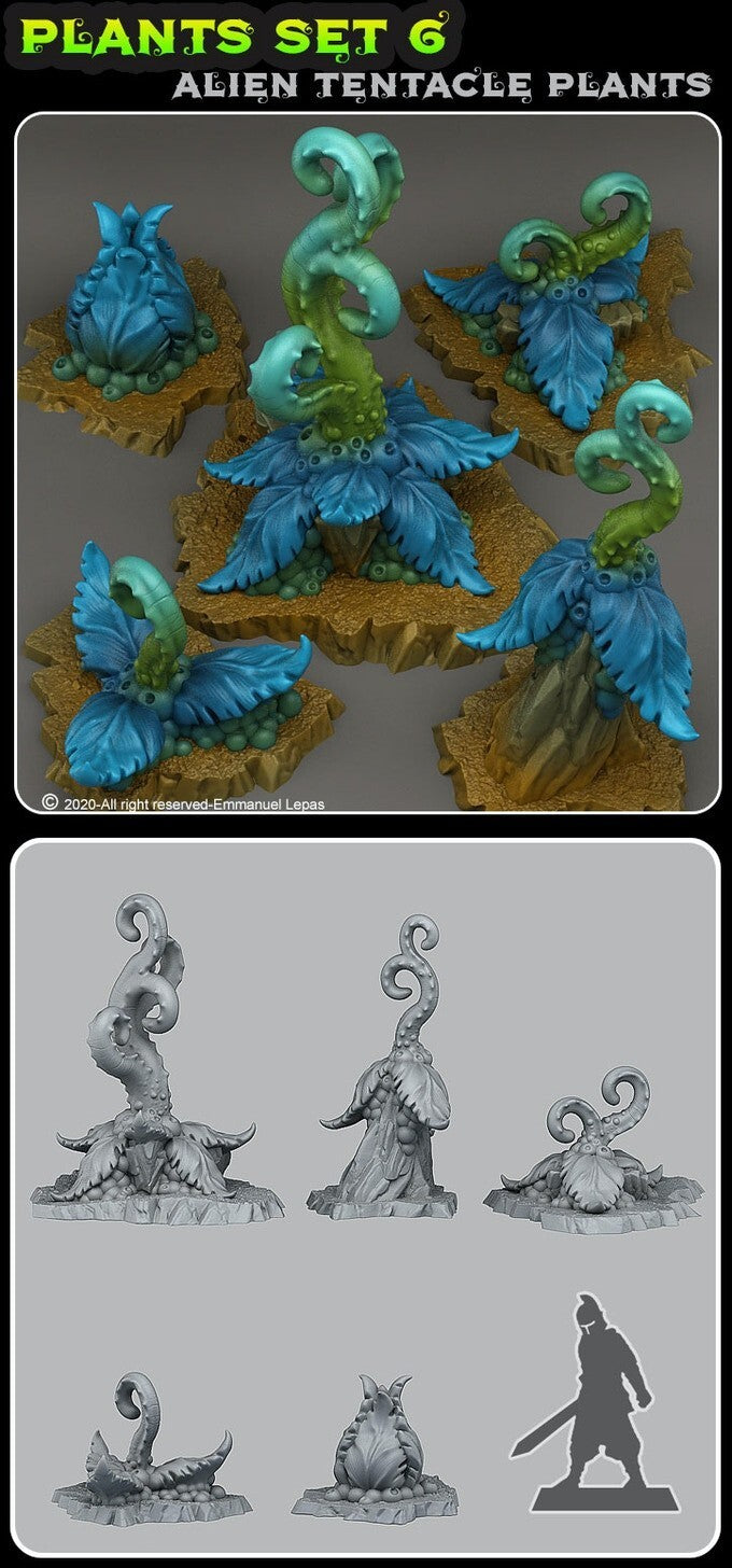 decor 5x plante alien