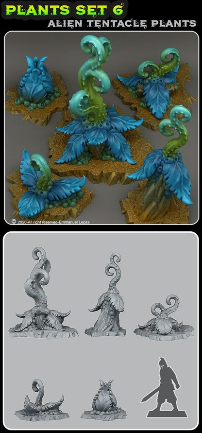 decor 5x plante alien