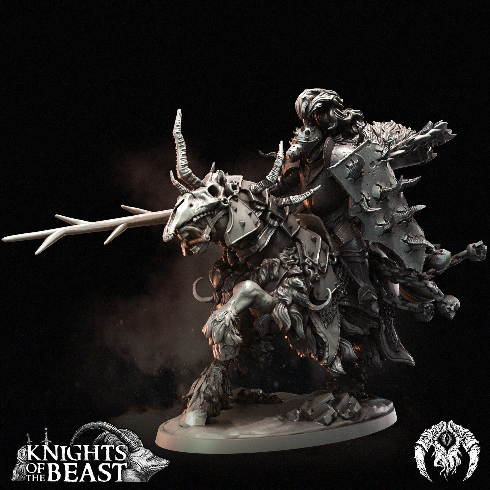 3 cavaliers  du chaos  sur monture