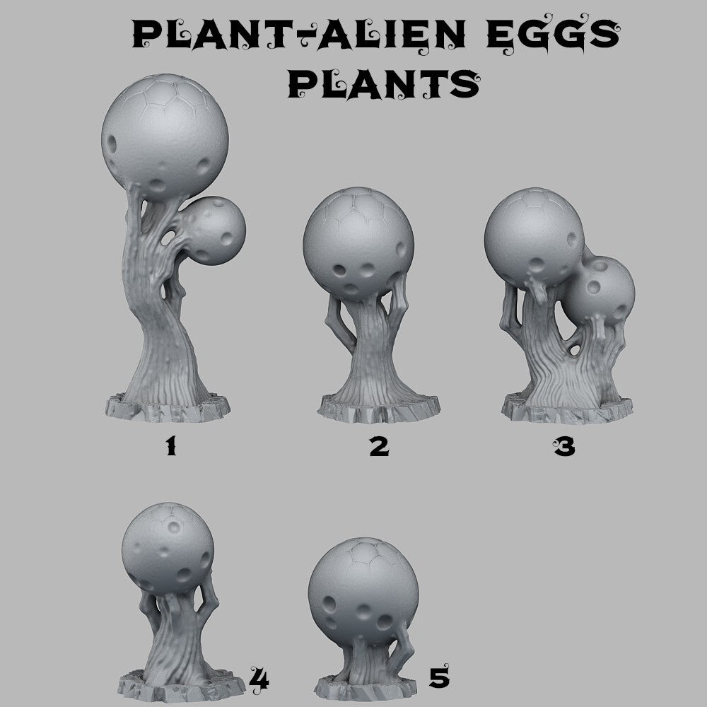 decor 5x plante alien