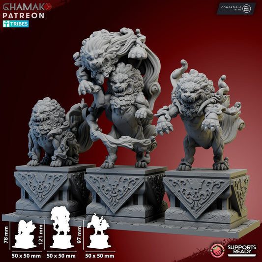 3 Komainu Statue chinese cathay
