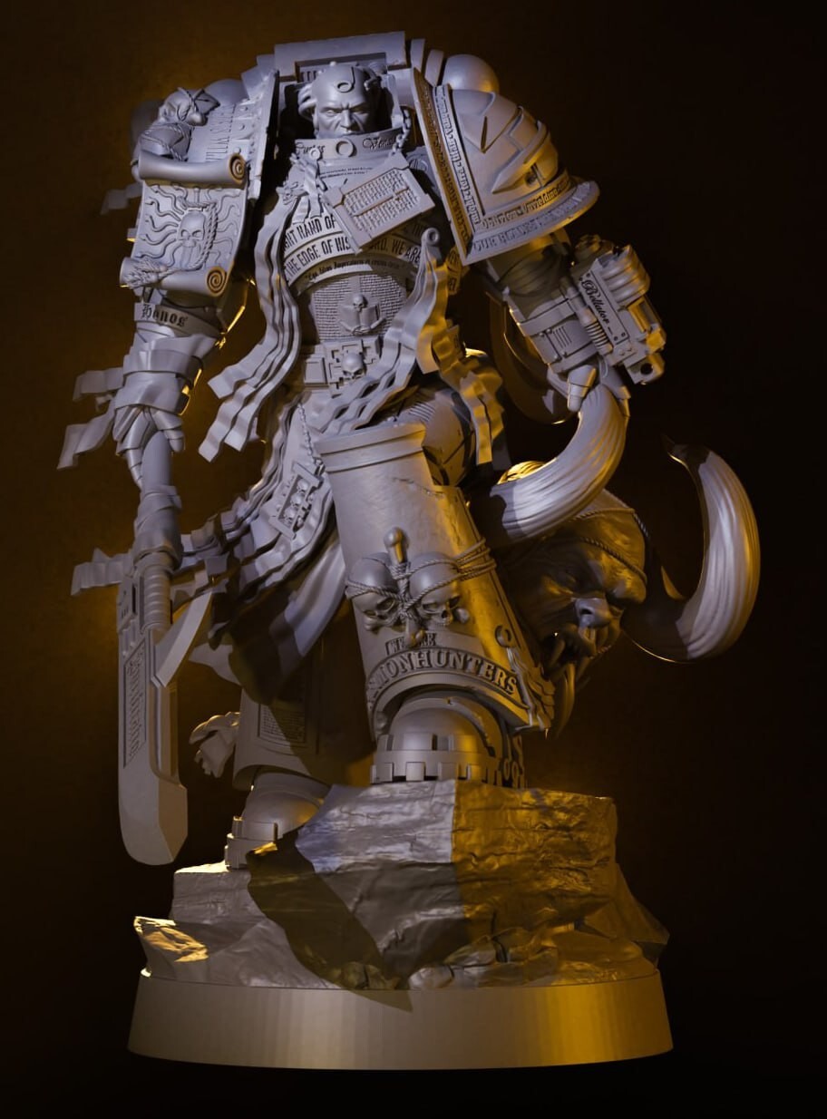 FIGURINE hauteur 22cm chevalier gris figurine fan art