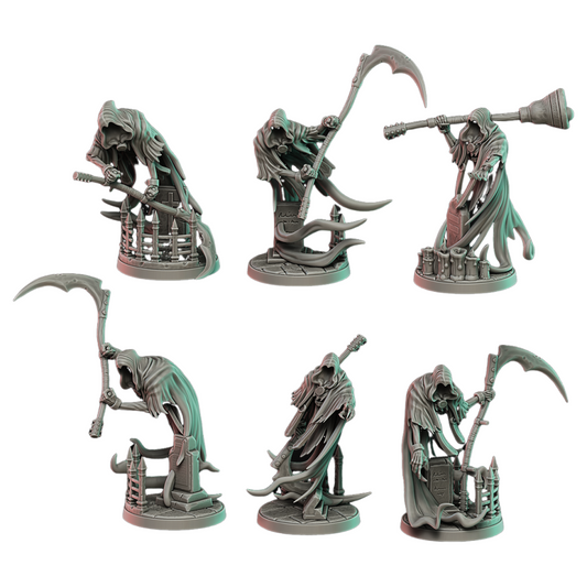 5 spectres + socle 40mm compatible comtes vampires