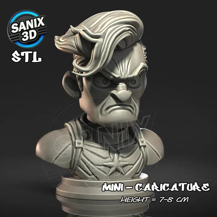 mini bust caricatures