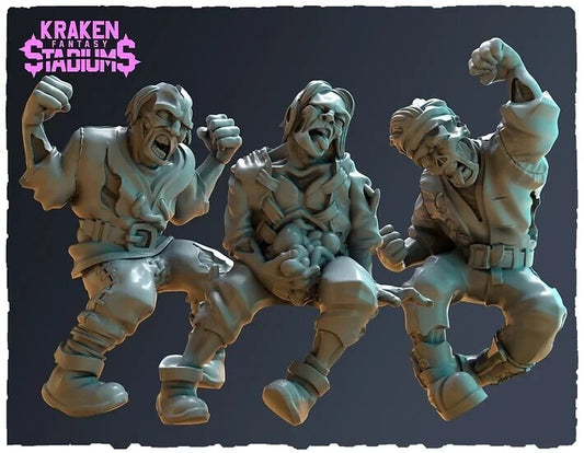 3 supporteur zombie assis fantasy Football