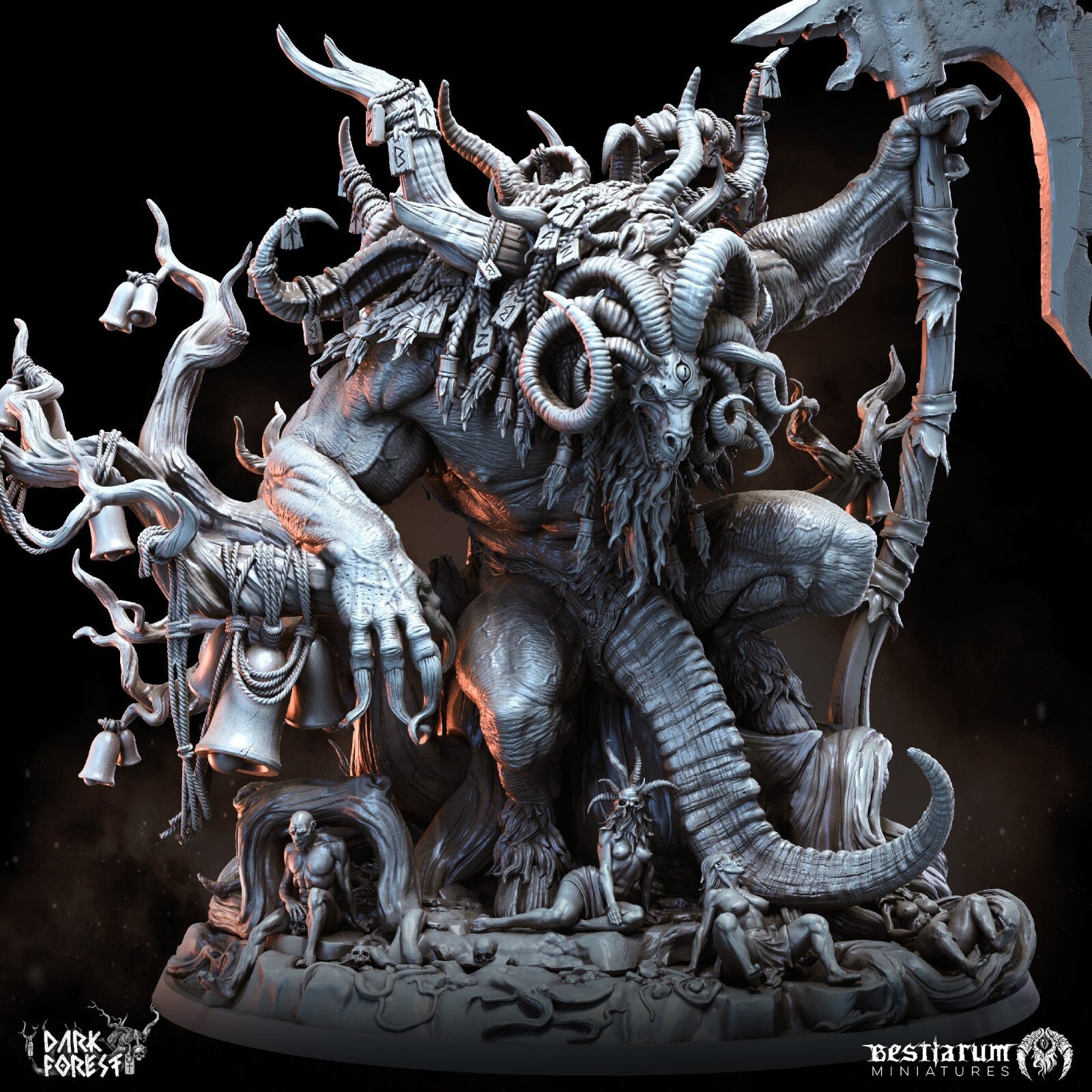 demon majeur avec socle de 125mm