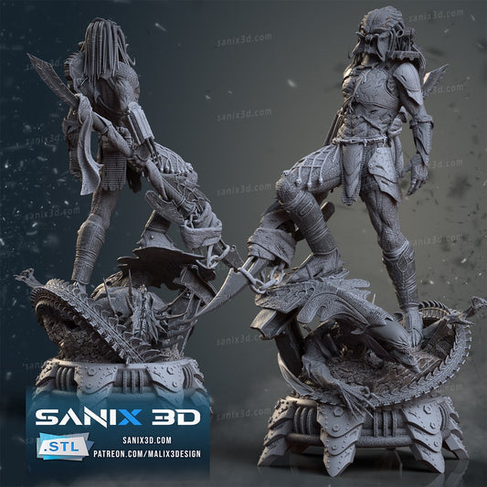 FIGURINE DE 40 CM DE HAUT ALIEN vs. PREDATOR figurine fan art