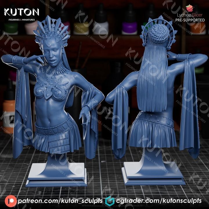 buste akasha reine des damnes  figurine fan art 11CM