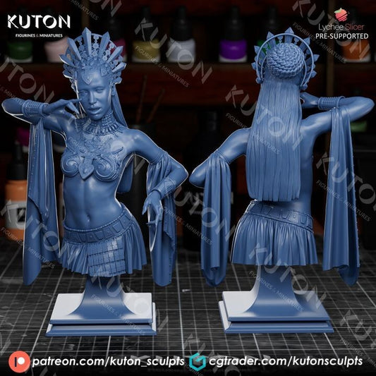 buste akasha reine des damnes  figurine fan art 11CM