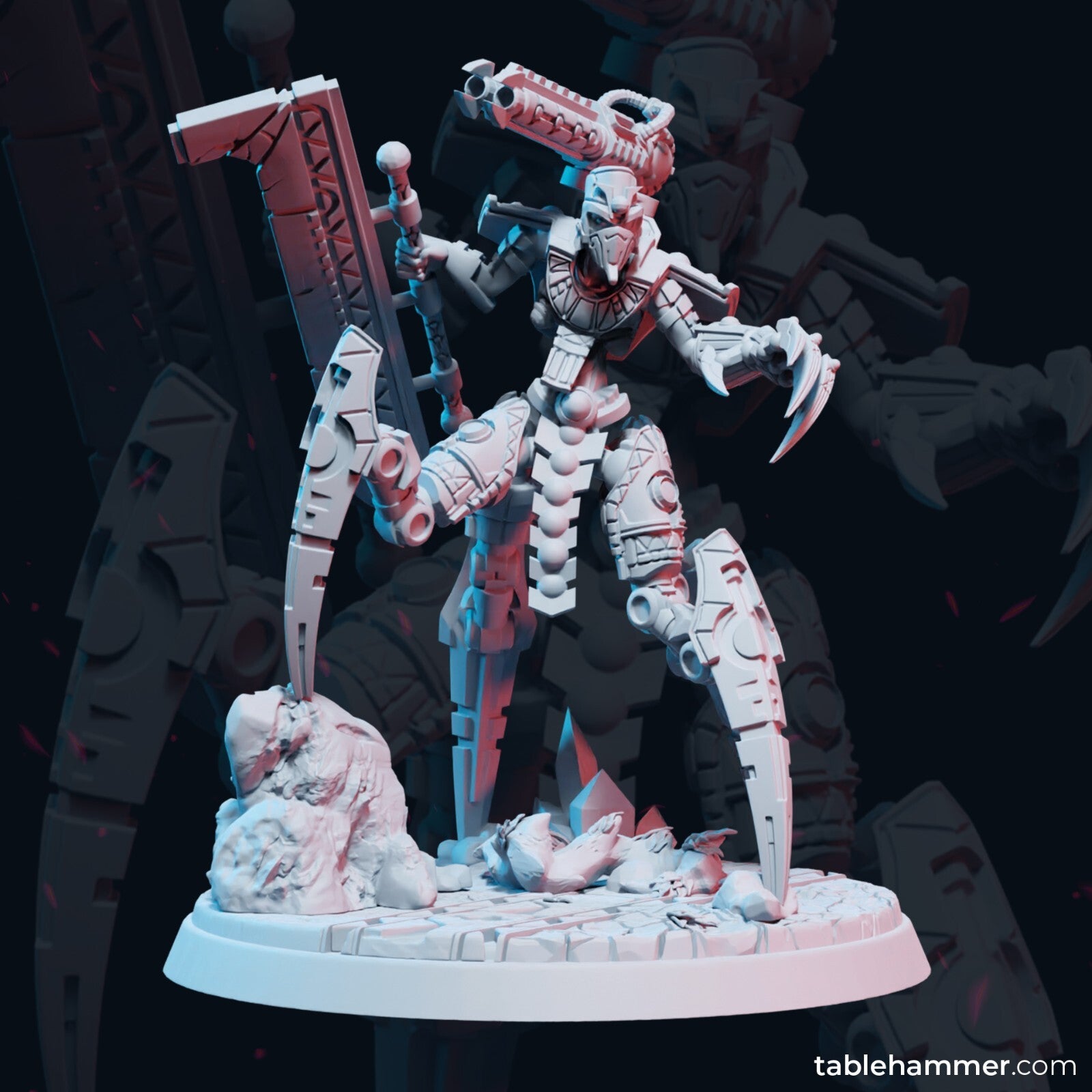 necron lord scorpion hauteur 8 cm 