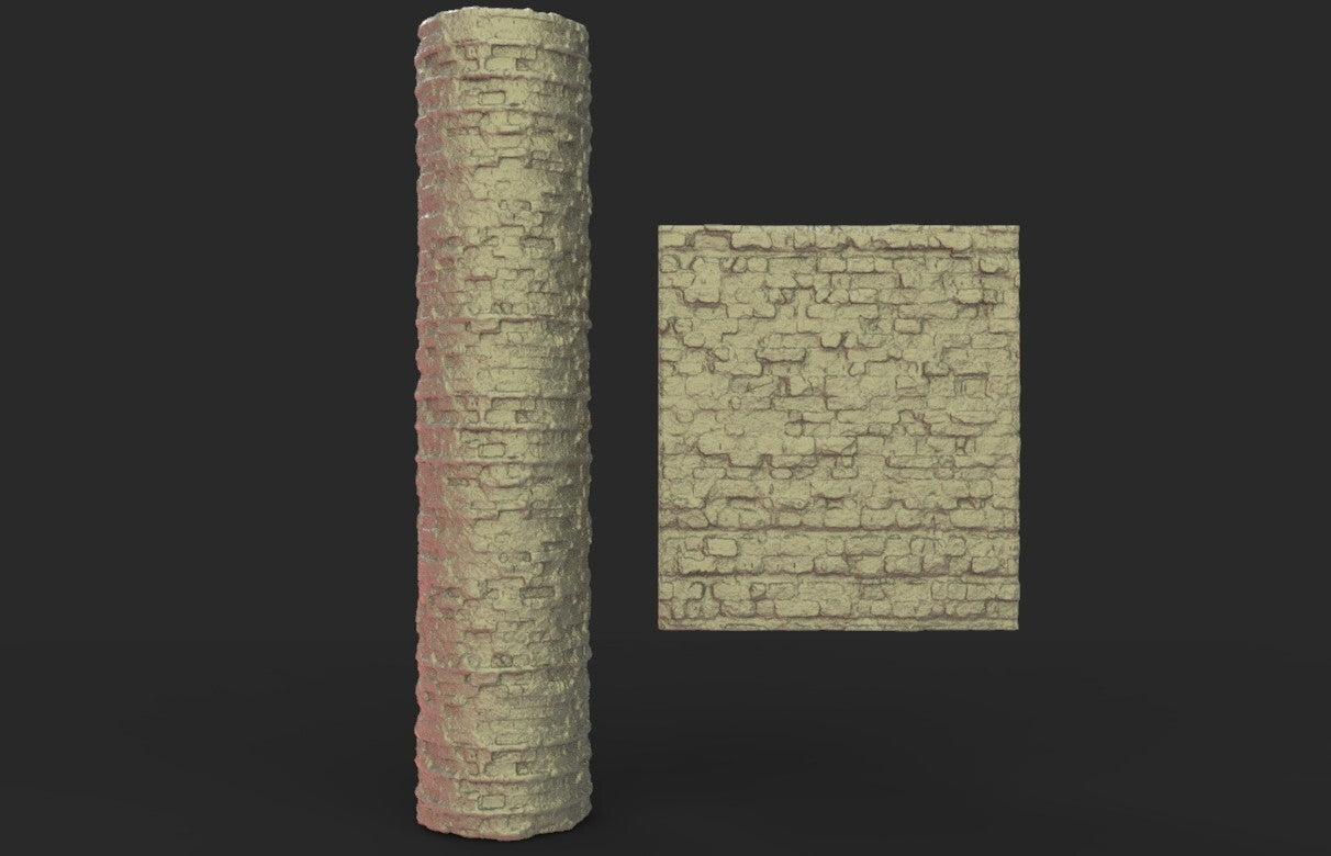 Rouleau de Modélisme 15cm petites briques usees