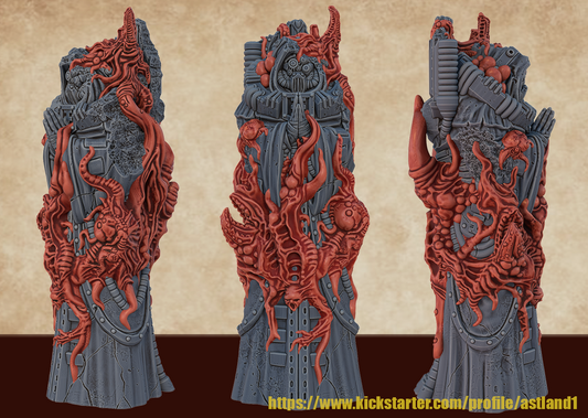 statue technomage  hauteur 15 cm avec piedestal