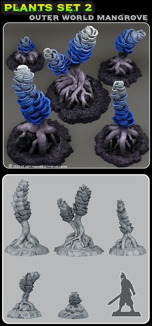 decor 5x plante alien