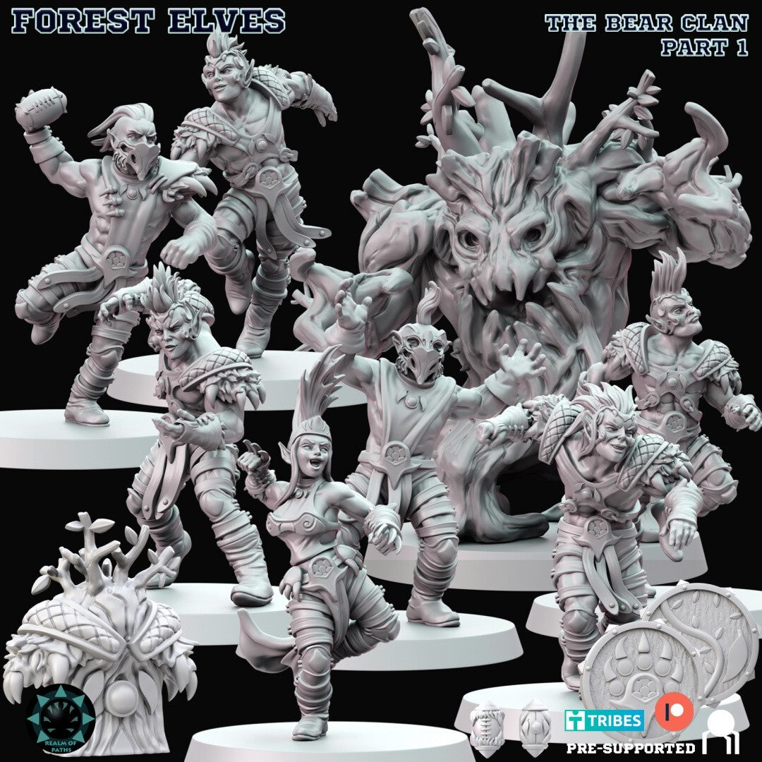 Forest Elves Part 1 - The Bear Clan fantasy convient a bloodbowl