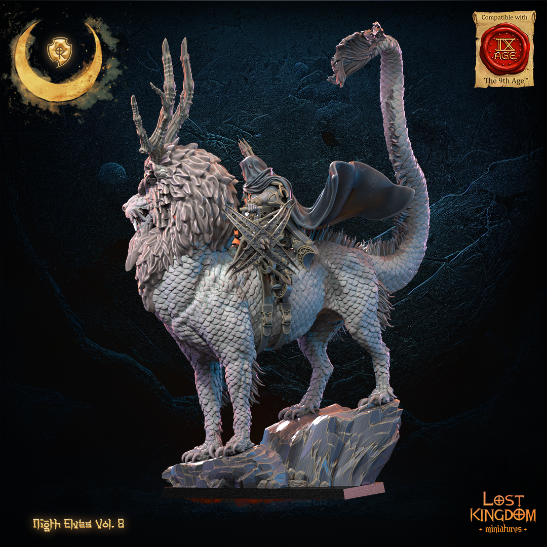 seigneur elfes noires sur monture