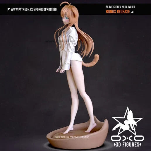 Slave Kitten Mira Cat Anime Girl figurine fan art 18 CM