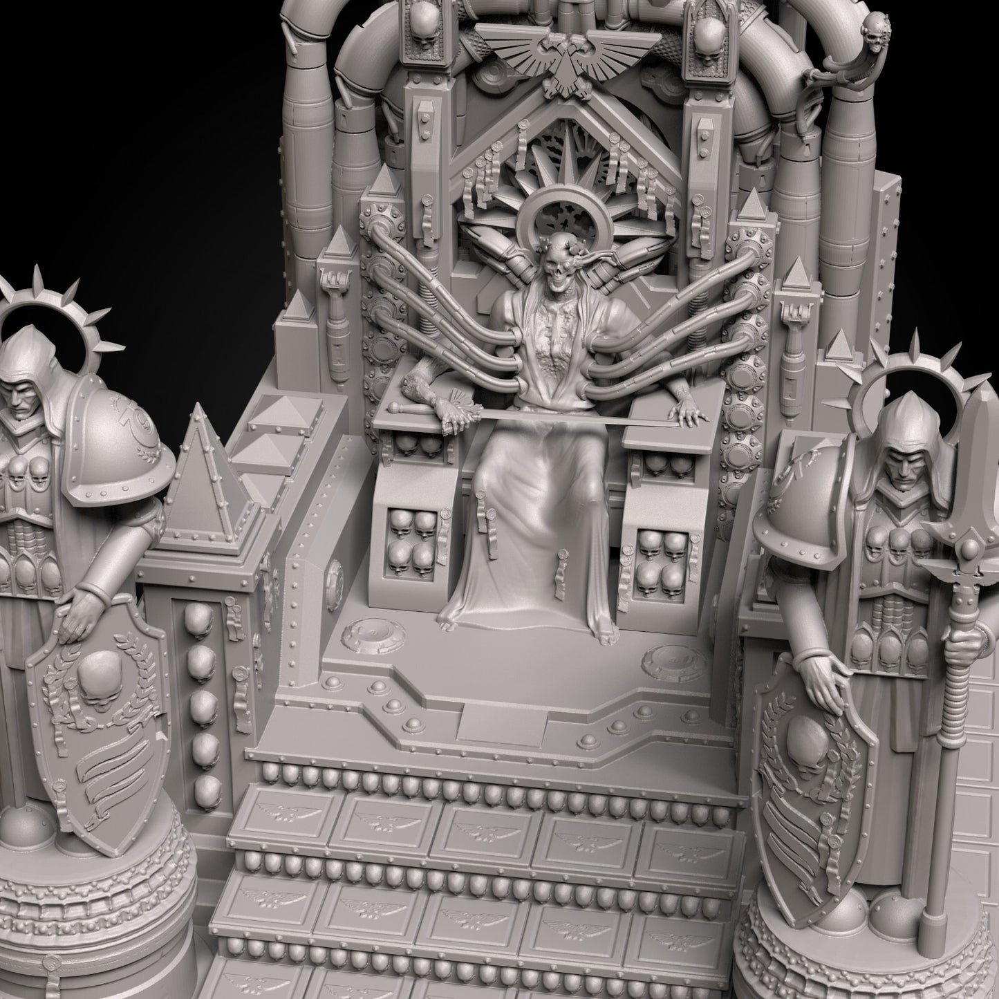 trône d'or empereur