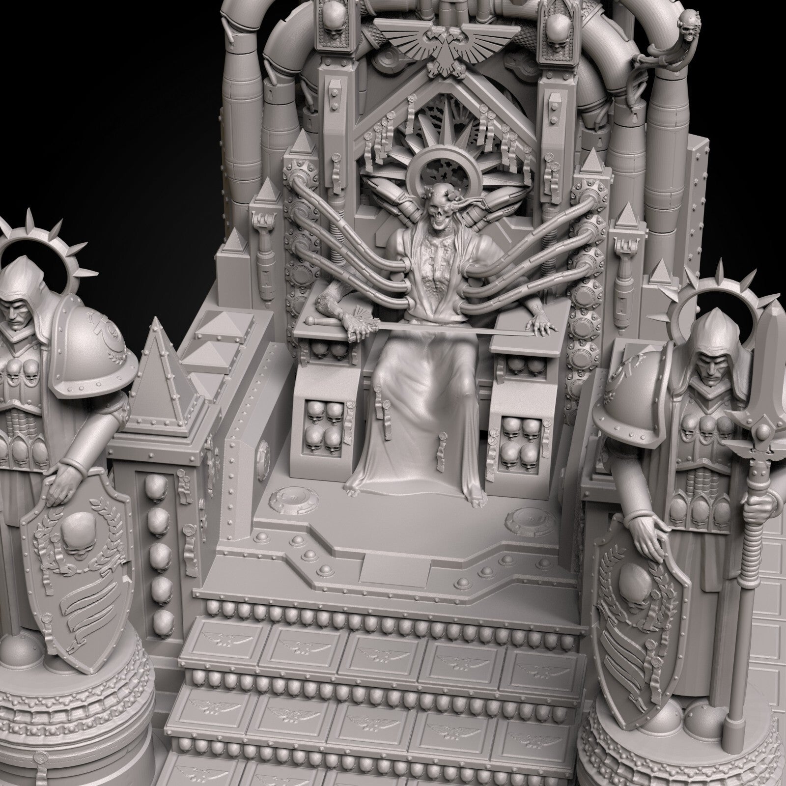 trône d'or empereur