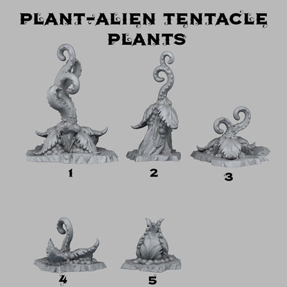 decor 5x plante alien