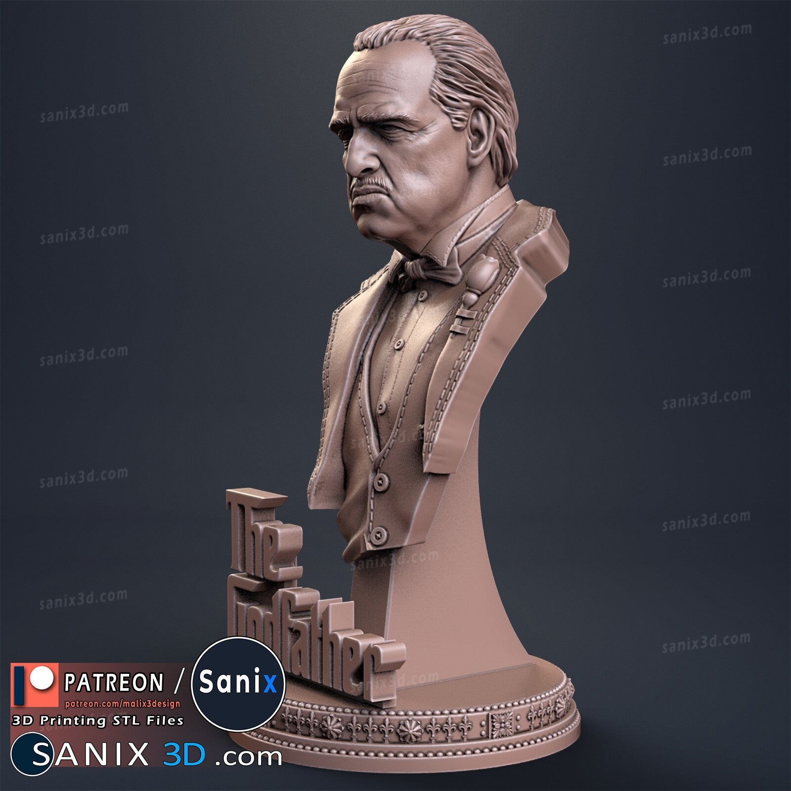 buste le parrain de 10 cm, buste fan art