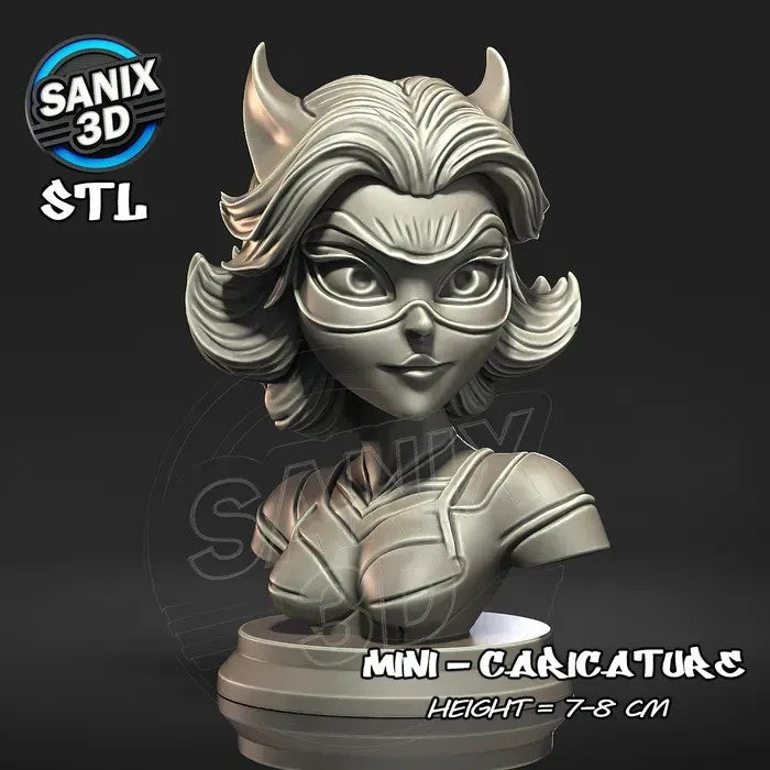 mini bust caricatures