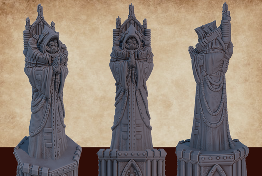 statue technomage hauteur 15 cm avec piedestal