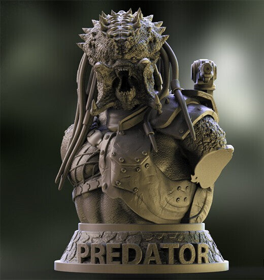 buste predator de 19 cm, buste fan art