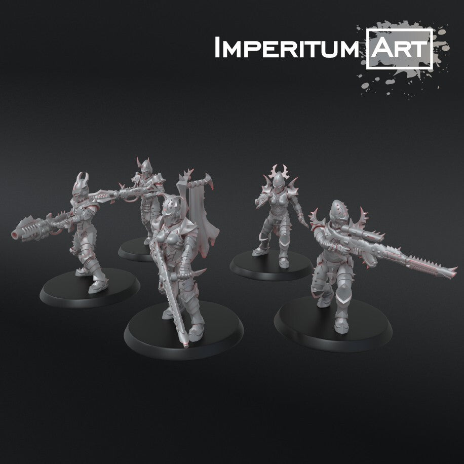 5 guerrier elfe noire convient a warhammer 40000