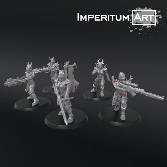 5 guerrier elfe noire convient a warhammer 40000