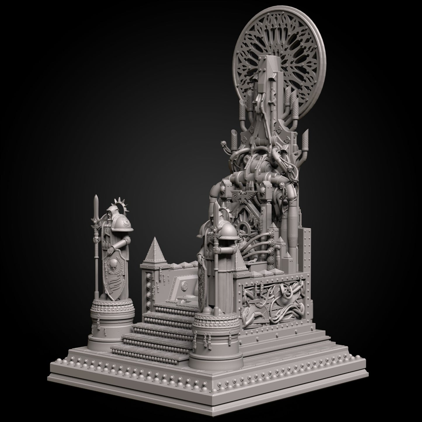 trône d'or empereur