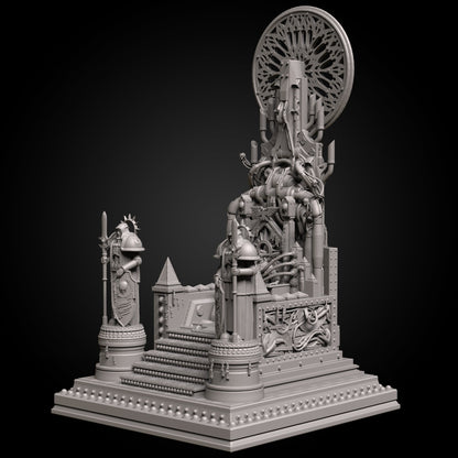 trône d'or empereur