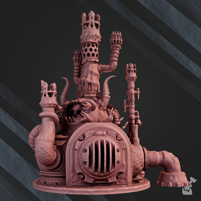 pandemic furnace sur un socle de 100mm hauteur 14 cm