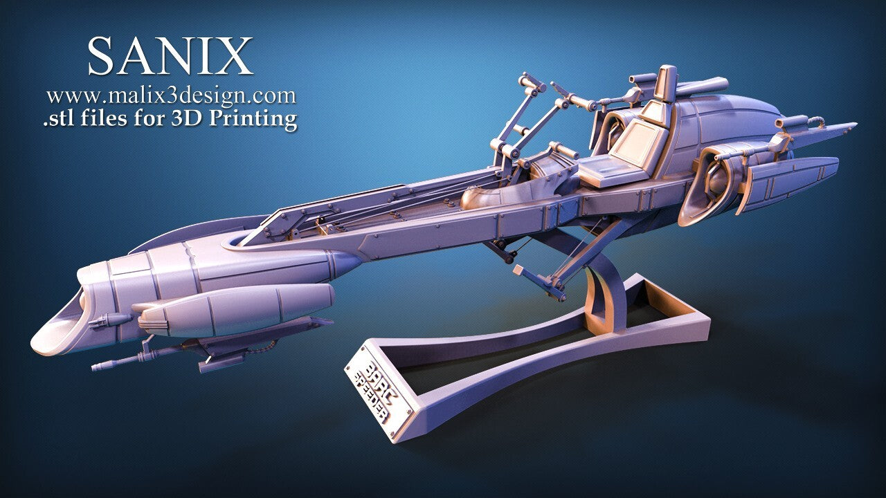 star wars barc speeder de 50cm de long figurine fan art