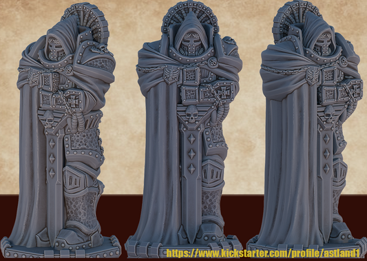 statue technomage  hauteur 15 cm avec piedestal