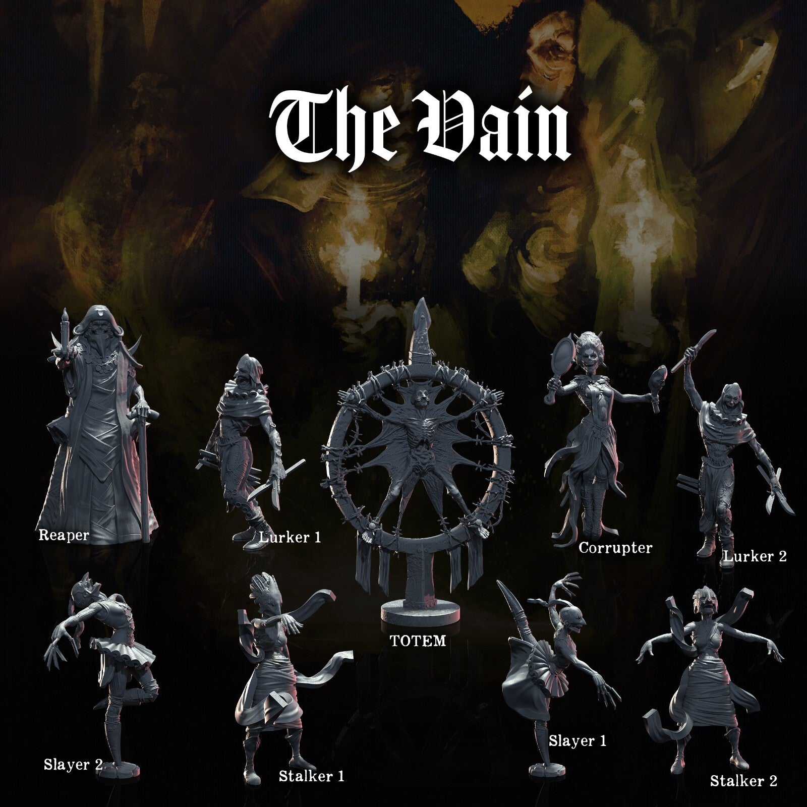 the vain  8 figurine plus totem 