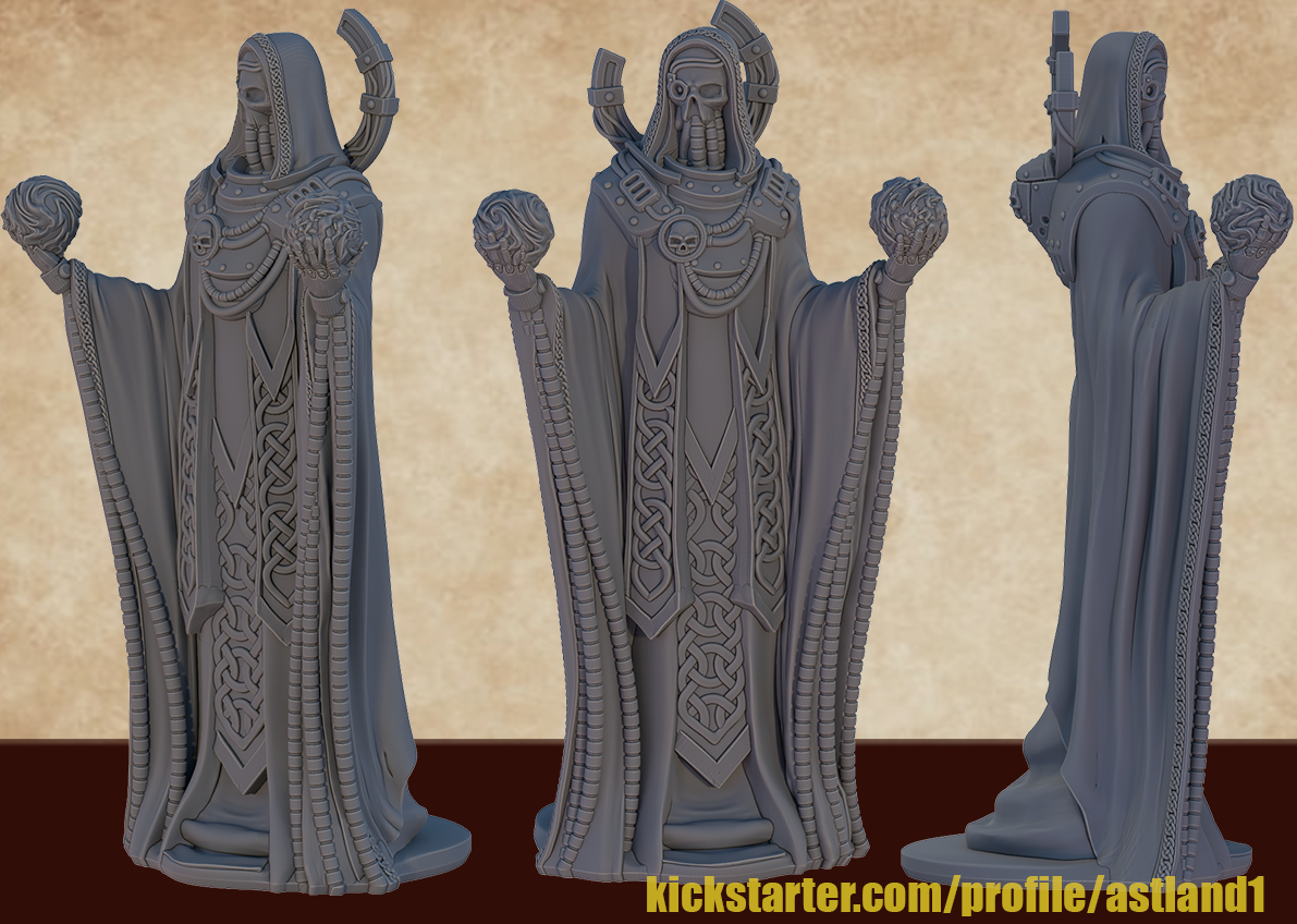 statue mechanicus hauteur 15 cm avec piedestal